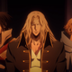 Trevor, Alucard, and Sypha as they appear in Castlevania’s second season.